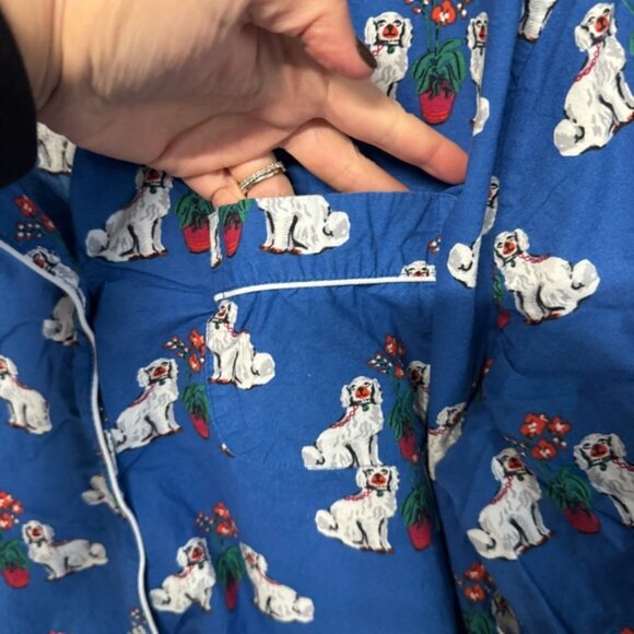 Printfresh matching spaniels pants sleep set blue white pajama set - Picture 8 of 15